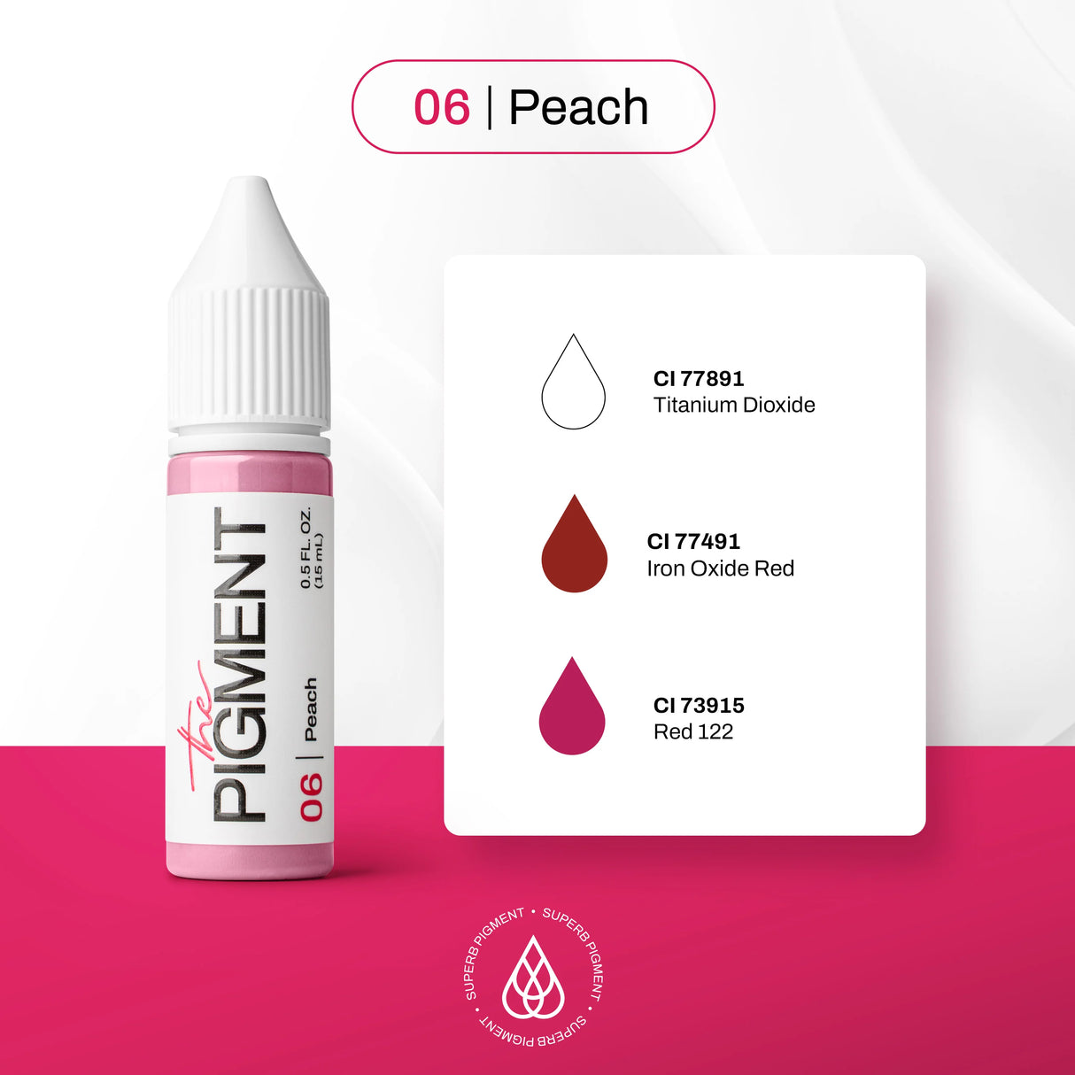 The Pigment 06 Peach Pigmentas (15ml)