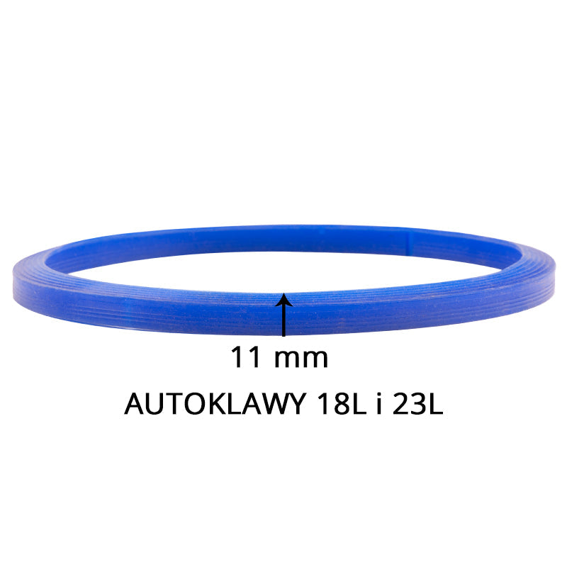 Gray Woson silicone gasket for 12 L autoclaves, 11 mm diameter, flexible and durable for sealing and sterilization.