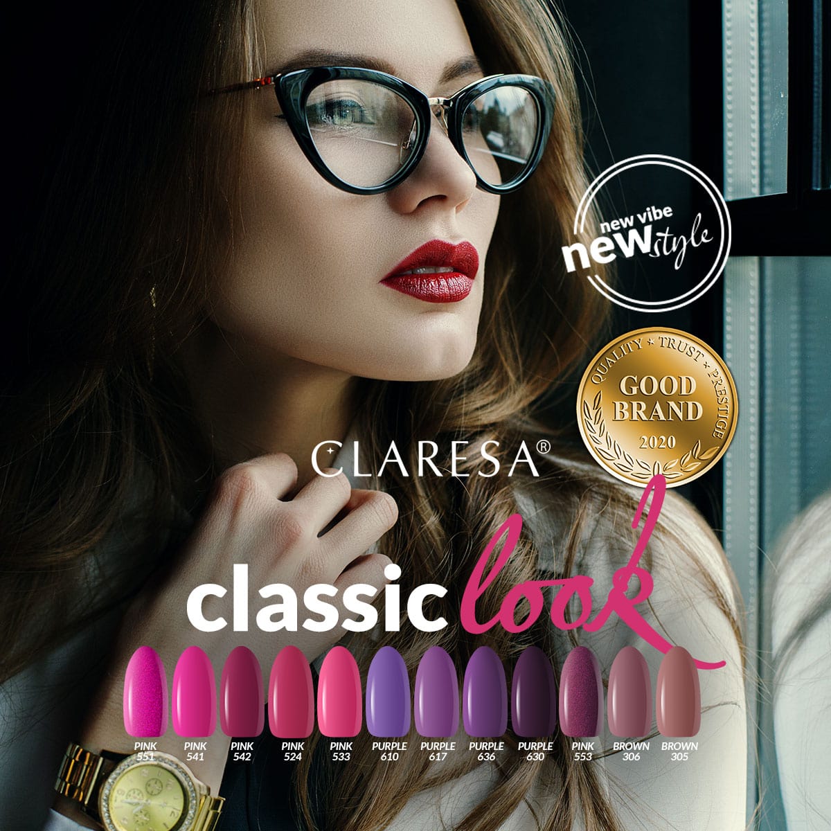 CLARESA Hybrid nail polish Pink 524 -5g - BVShop