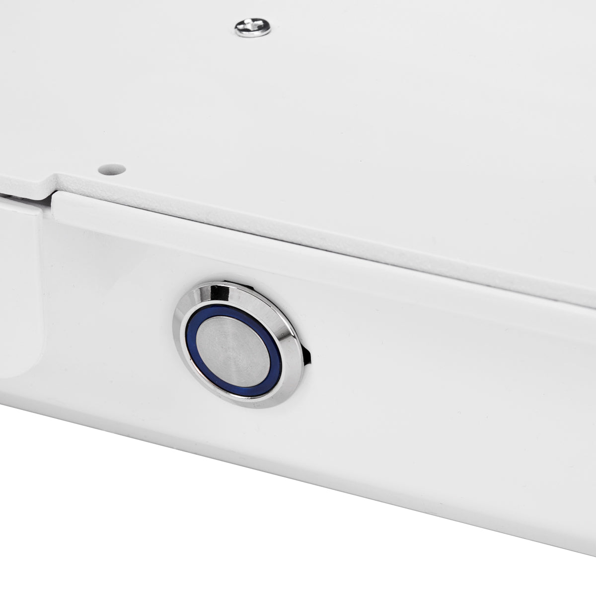 MOMO L02 manicure desk with dust absorber, featuring a sleek workspace, built-in dust collection system, and organized nail tools.