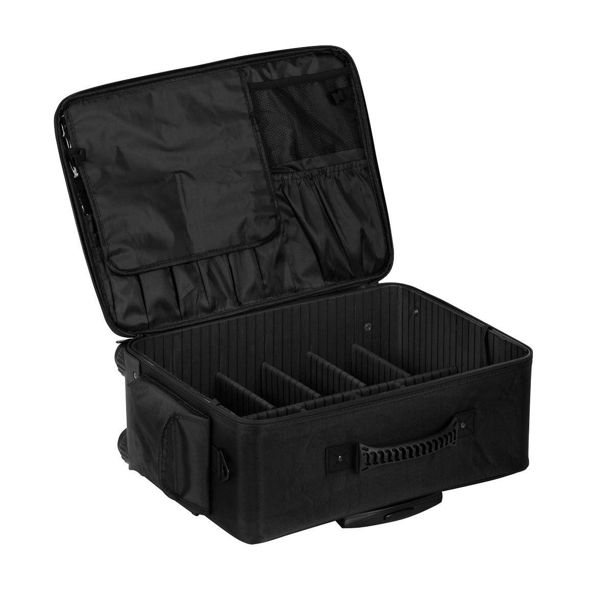 Activeshop hairdresser's case with multiple compartments and a sturdy handle for professional hairstyling tools.