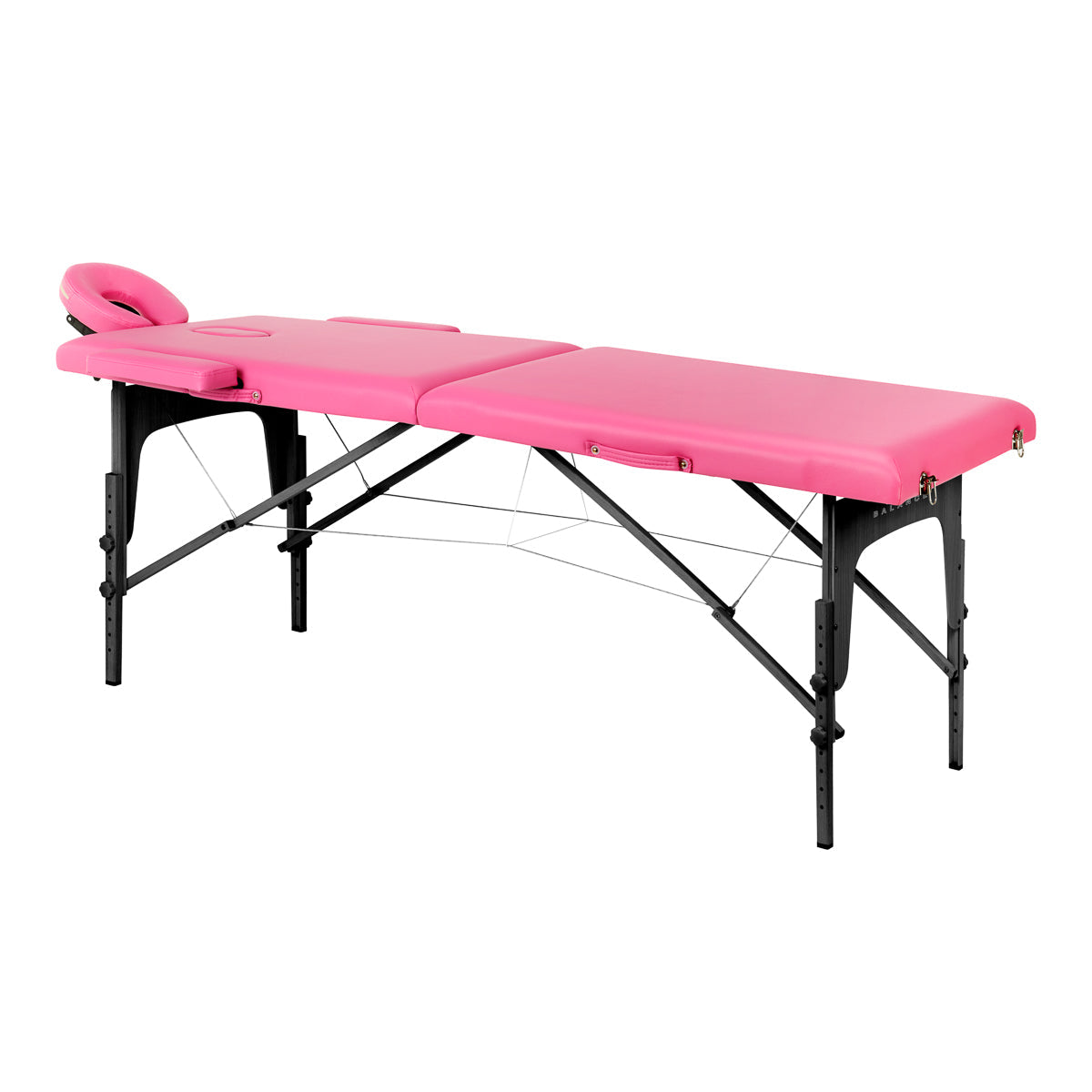 BALANCE wooden folding massage table 2 segment pink and black - BVShop