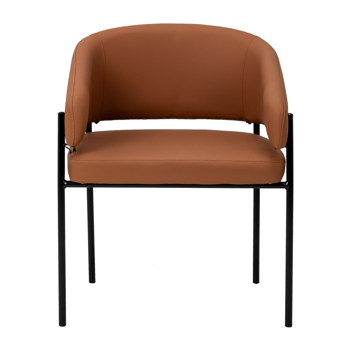 4RICO Novo brown salon chair with integrated armrests