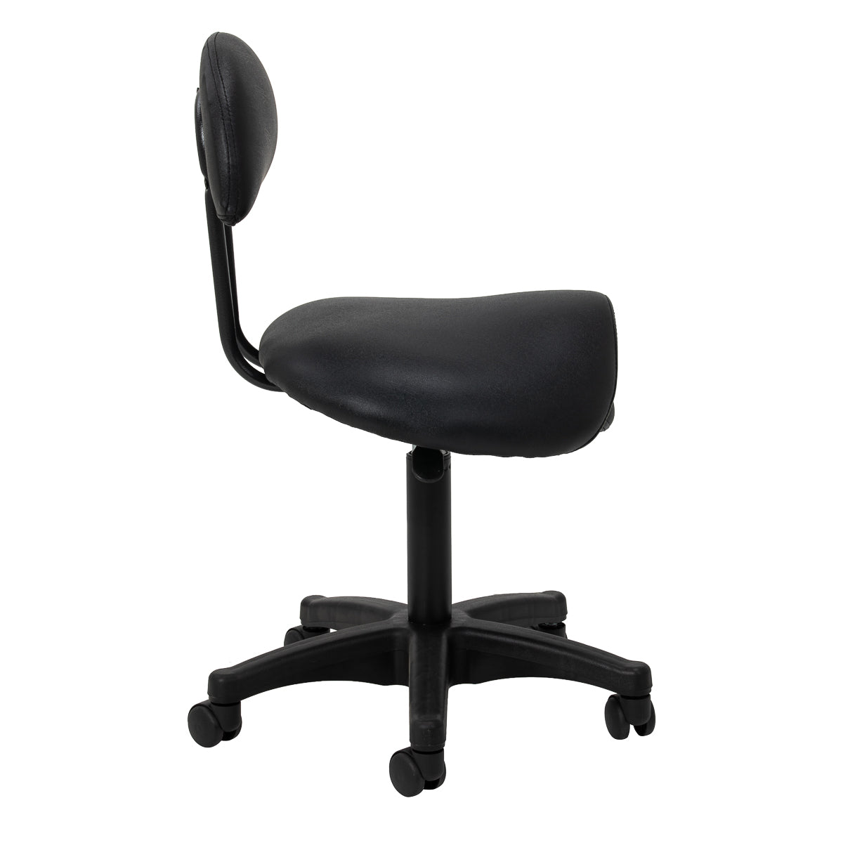 ACTIVESHOP 6001 kosmetologinė taburetė su juoda balno formos sėdyne