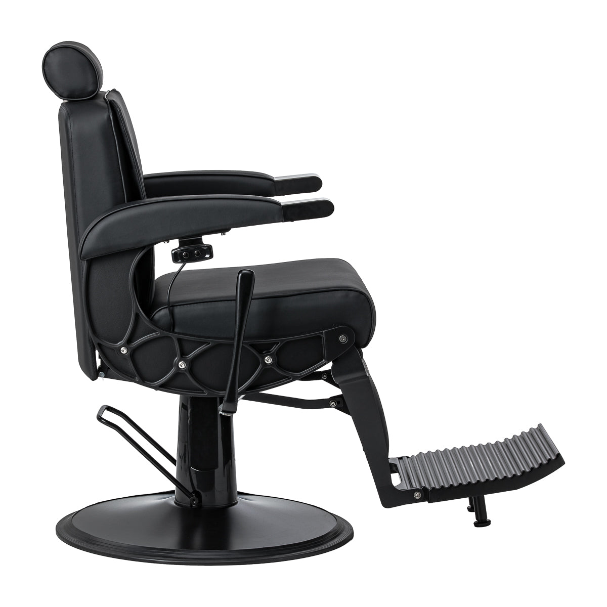 Gabbiano Continental Barberio Kėdė Su Masažu – Juoda · Vaizdas iš šono