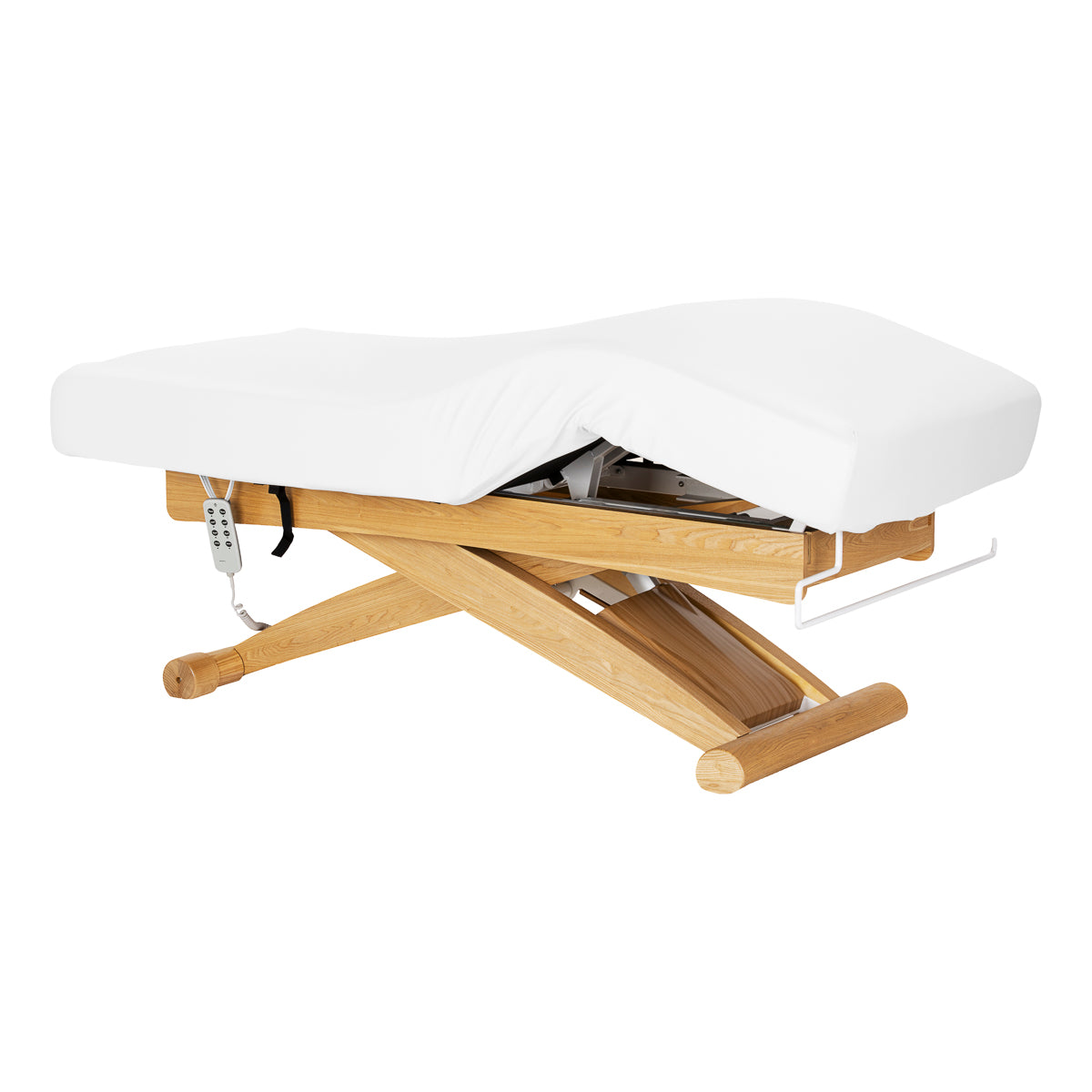 Sillon Siesta Elektrinis SPA Gultas – Baltas, Šviesiai Rudas Pagrindas · Bendras vaizdas