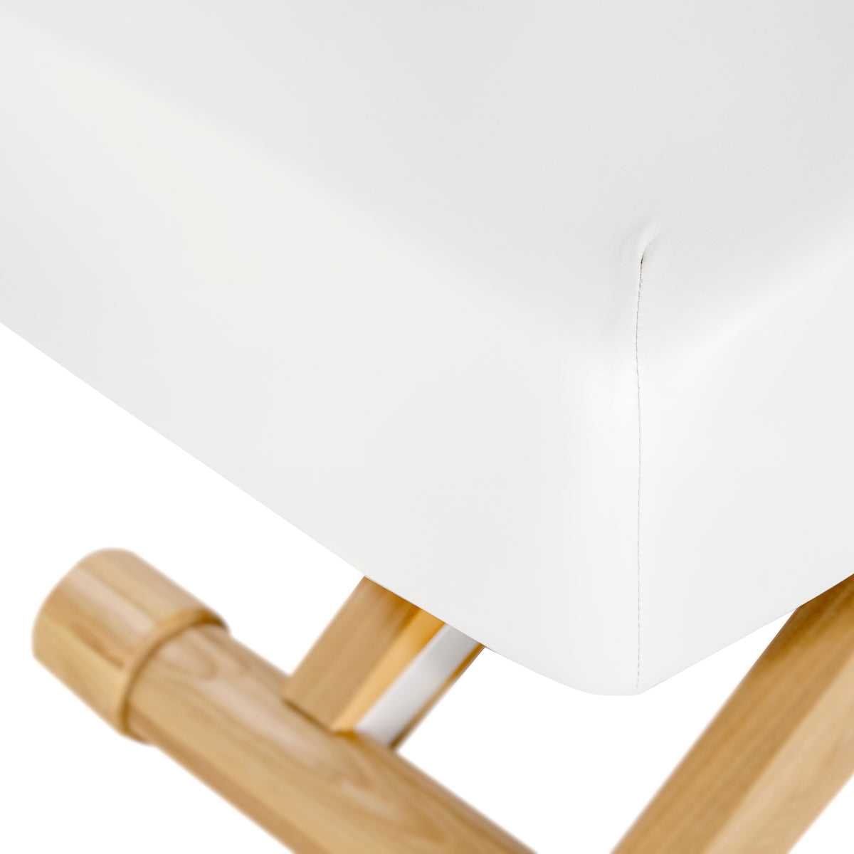 Sillon Siesta Elektrinis SPA Gultas – Baltas, Šviesiai Rudas Pagrindas · Medinio pagrindo detalė