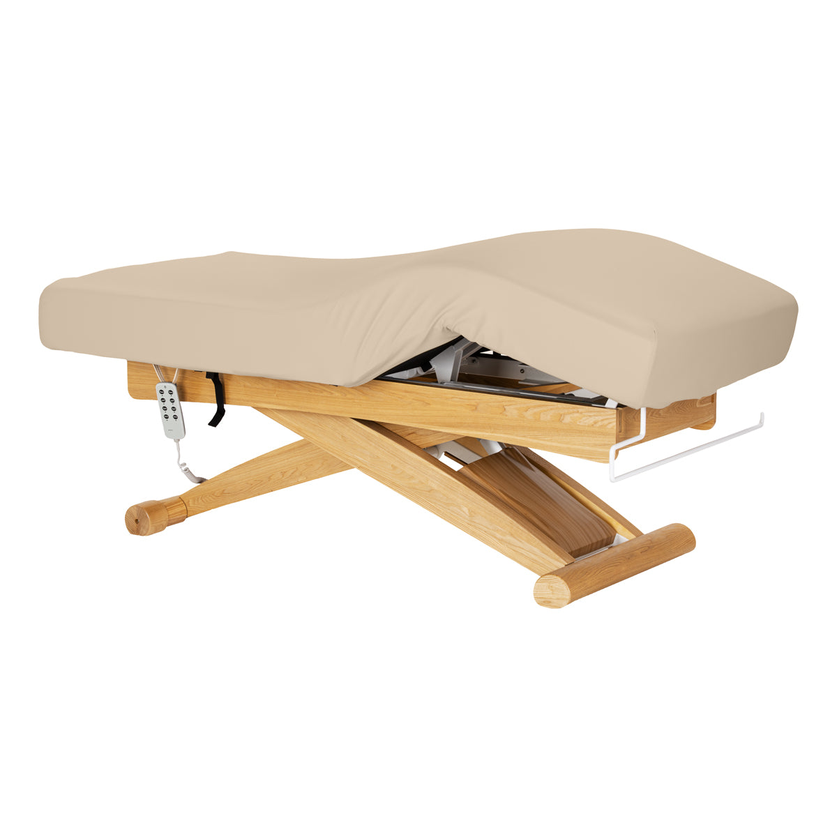 Sillon Siesta Elektrinis SPA Gultas – Smėlio Spalvos, Šviesiai Rudas Pagrindas · Bendras vaizdas