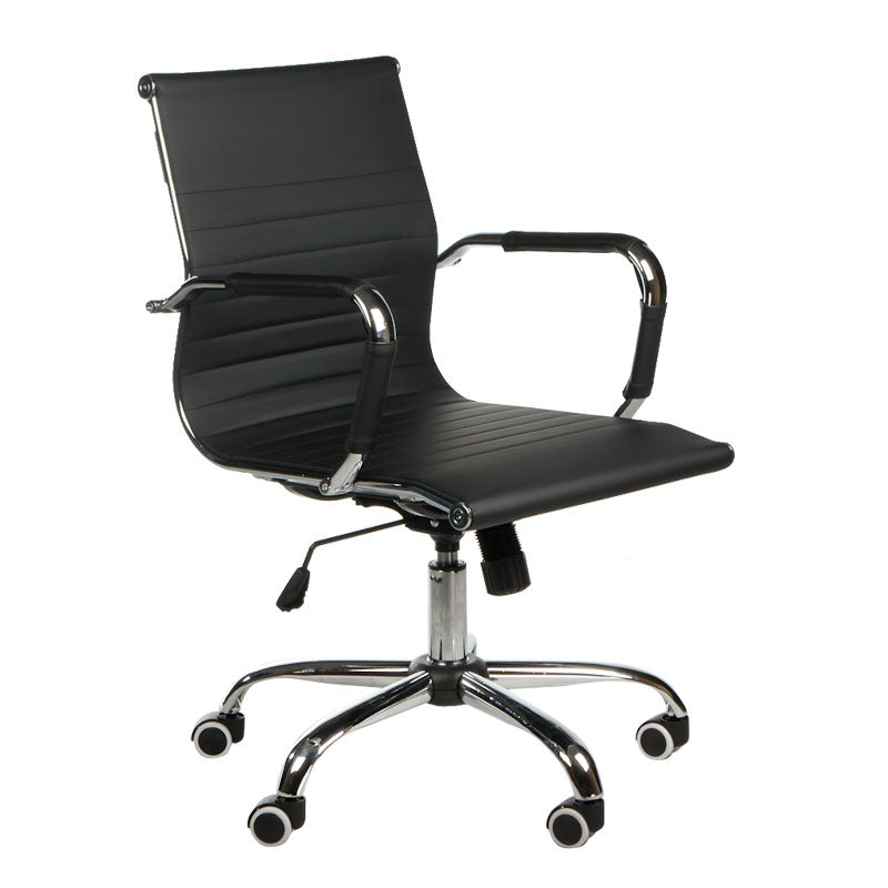Black CorpoComfort BX-5855 office chair by Beauty System with adjustable armrests and ergonomic design.