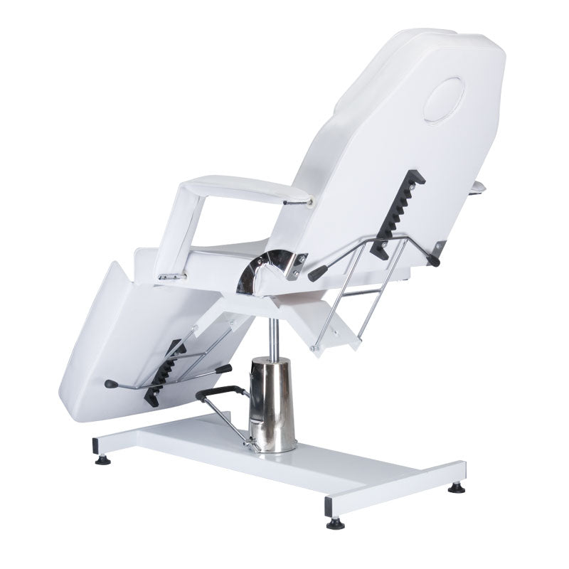 White Hydraulic Cosmetic Chair BW-210 by Beauty System, featuring adjustable height and cushioned seat for beauty treatments.