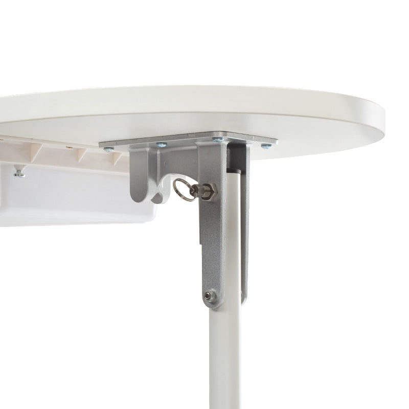 Foldable Beauty System manicure table with adjustable surface and carrying bag, ideal for professional nail care and on-the-go use.
