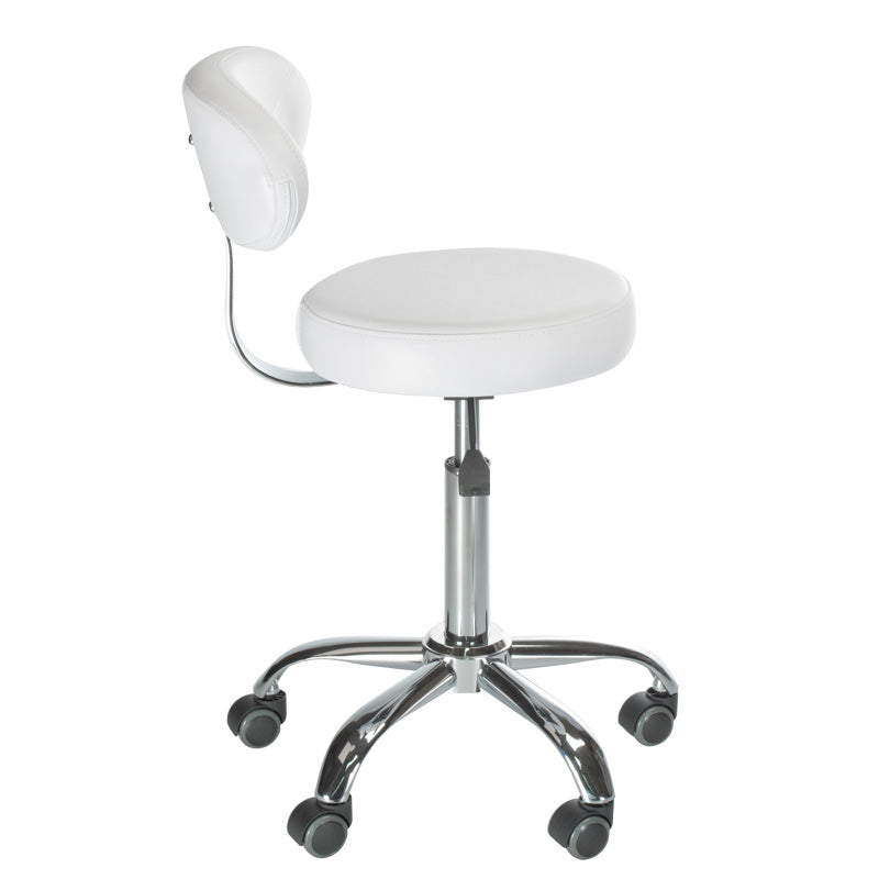 Taboret kosmetyczny z opar. BD-9934 white - BVShop