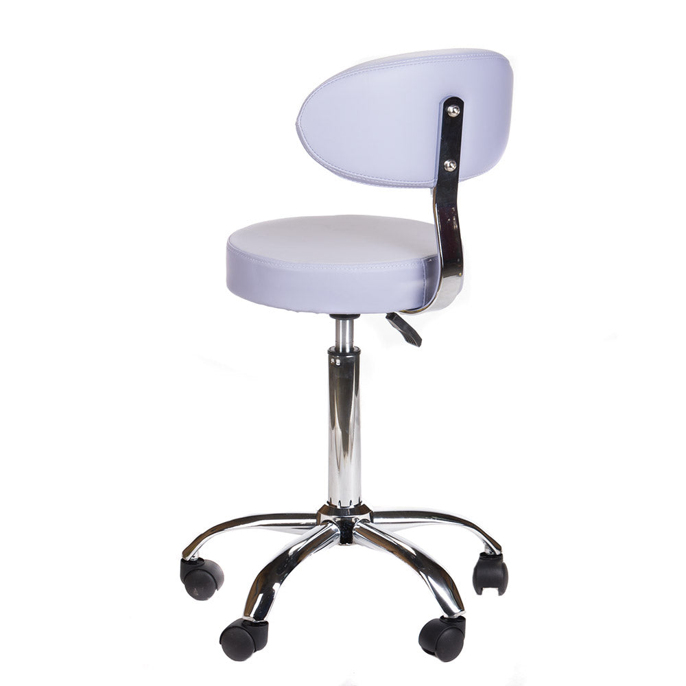 Taboret kosmetyczny z oparciem BD-9934 lavender - BVShop