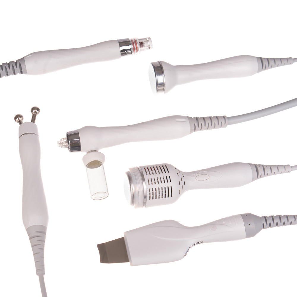 AquaPeel Cleaning BR-20201 device by Beauty System, featuring a sleek design with detachable components for facial skin cleansing.
