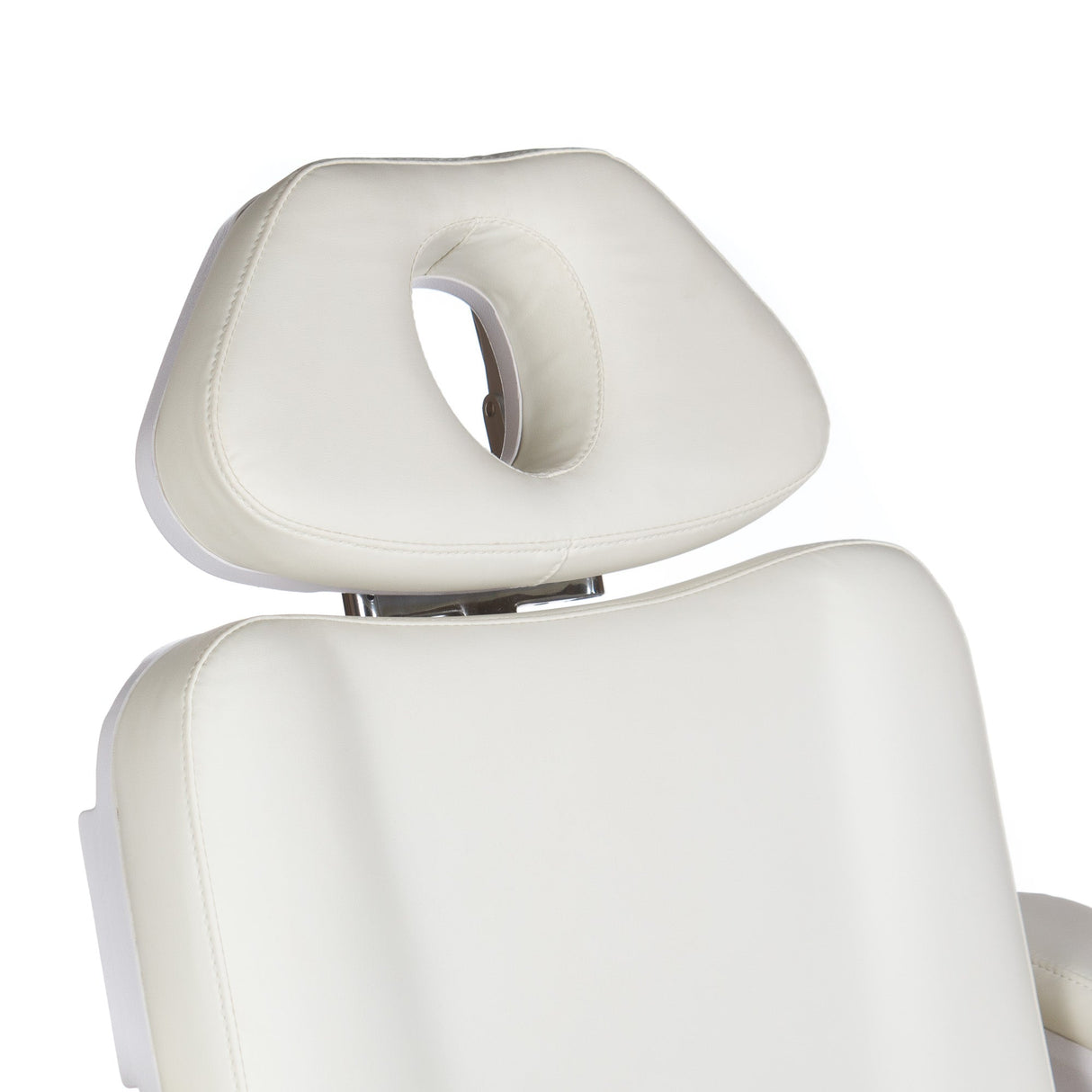 White electric cosmetic chair BR-6686 by Beauty System with adjustable headrest and padded seat for beauty salon use.