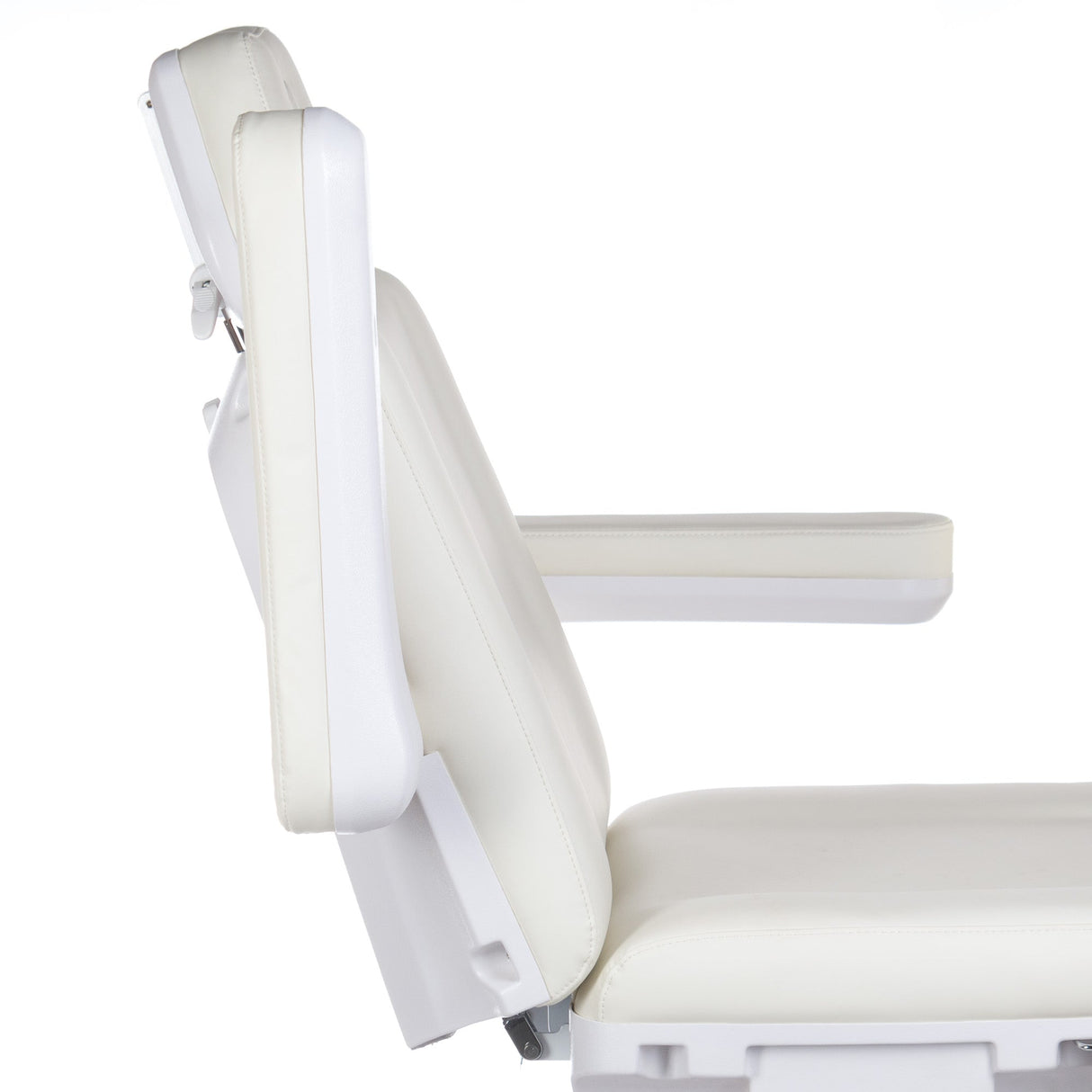White Beauty System electric cosmetic chair heated BR-6686 with padded seat and adjustable backrest for professional beauty treatments