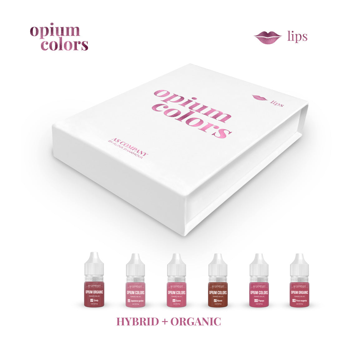 AS COMPANY Lip Set Opium Corols Hybrid/Organic 6pcs/6ml - BVShop