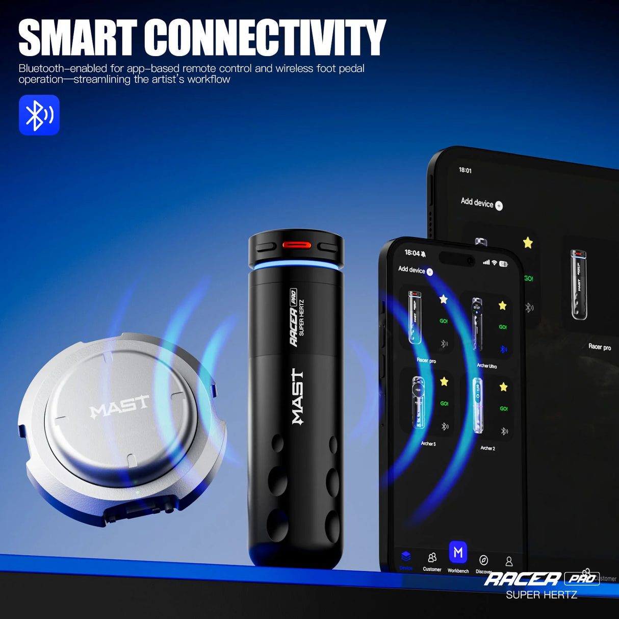 Mast Racer Pro Pink Belaidis Tatuiravimo Aparatas (4,2 mm eiga)