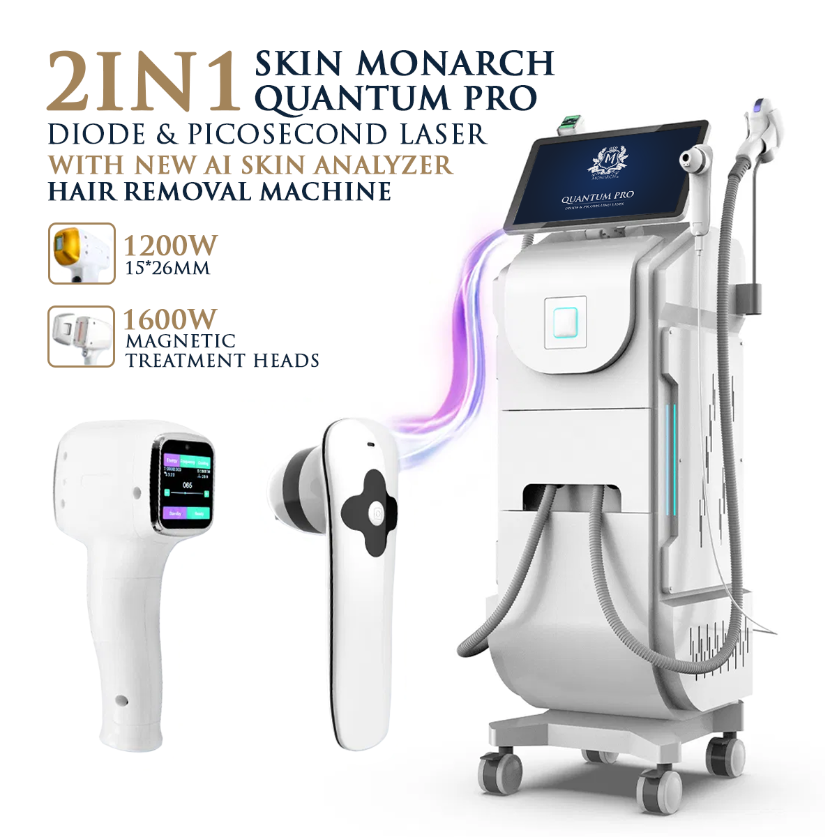 Skin Monarch Quantum Pro Diodinis ir Pikosekundinis Lazeris