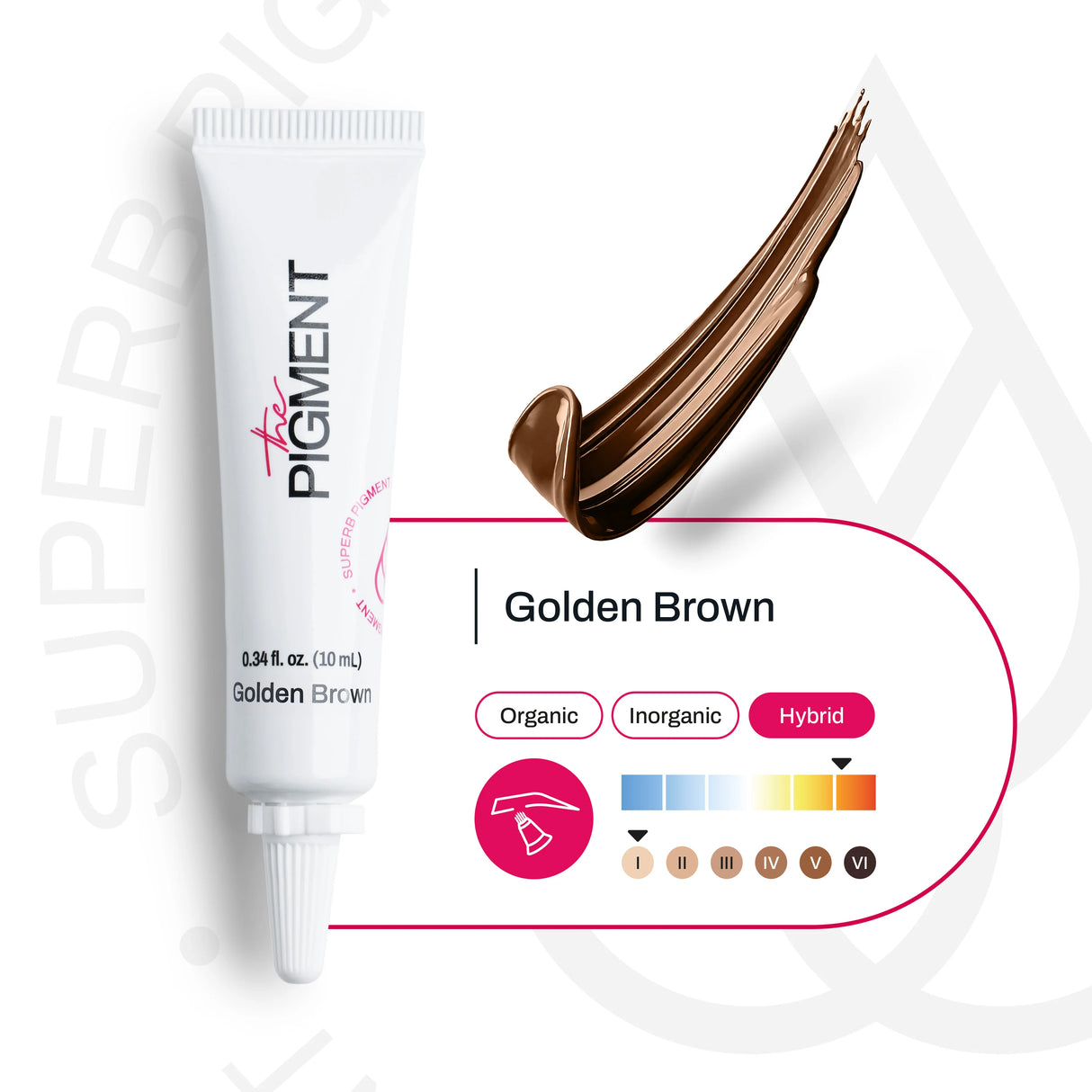The Pigment Microblading Golden Brown Pigmentas 10ml