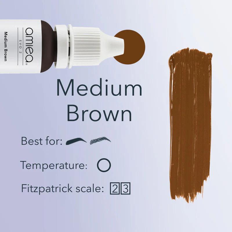 Amiea EVO2 Medium Brown Pigments 10ml - BVShop