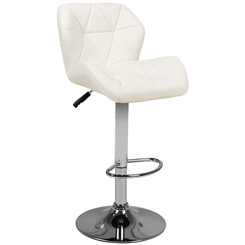 Bar stool m01 quilted adjustable white - BVShop