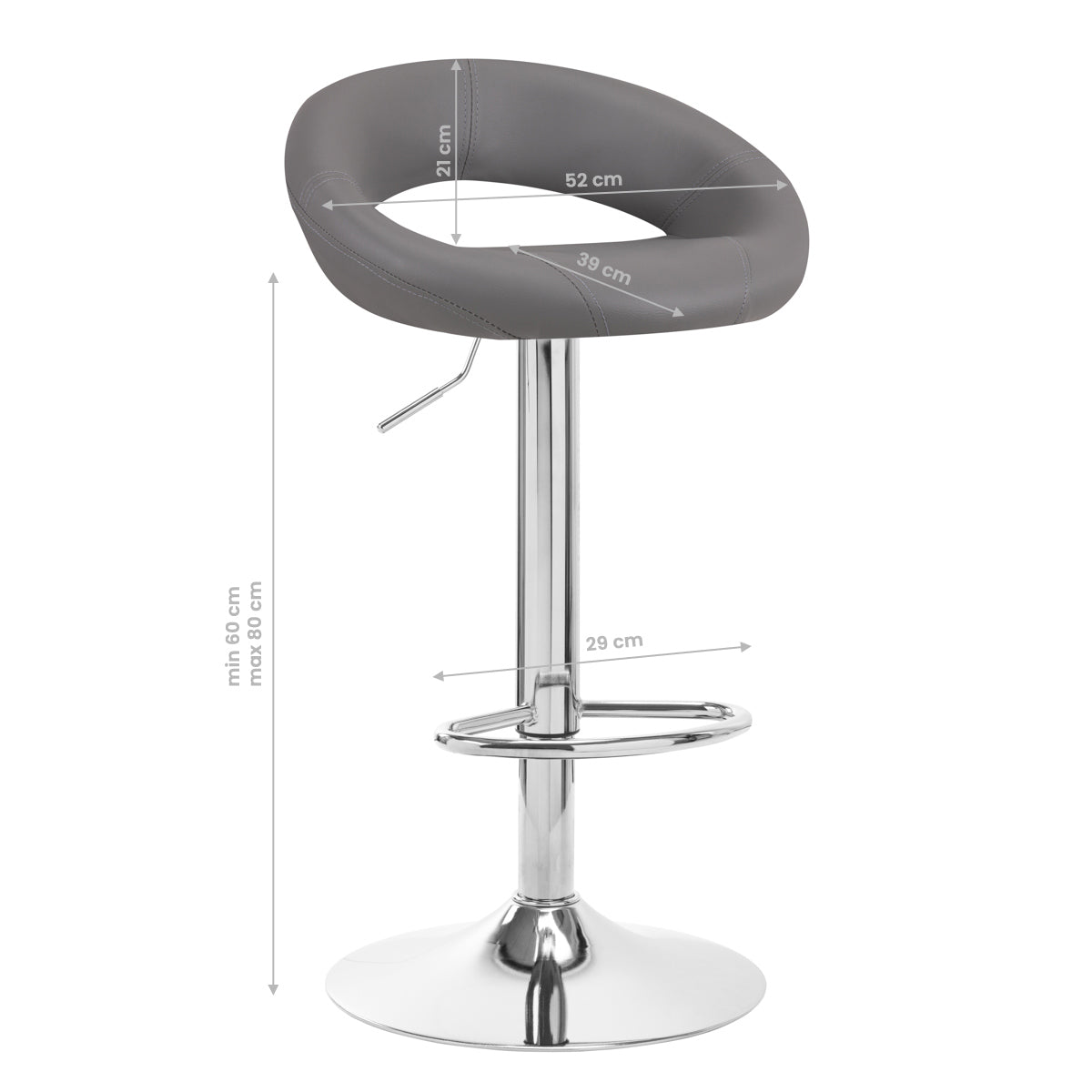 BAR STOOL QS-B10 GRAY - BVShop