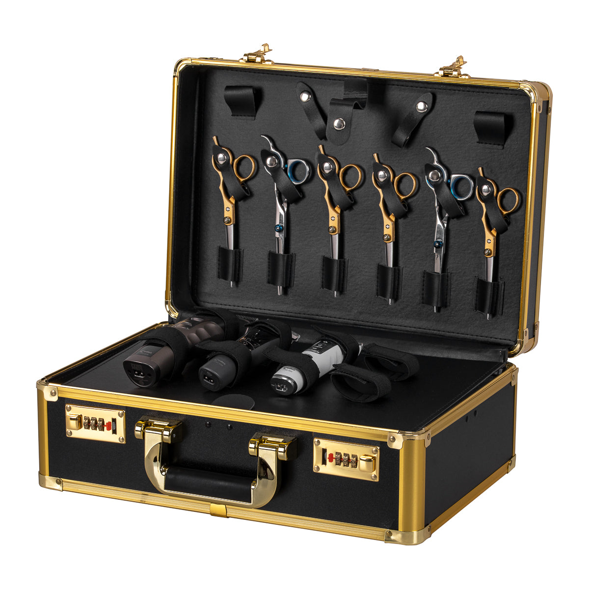 Barber case golden black - BVShop