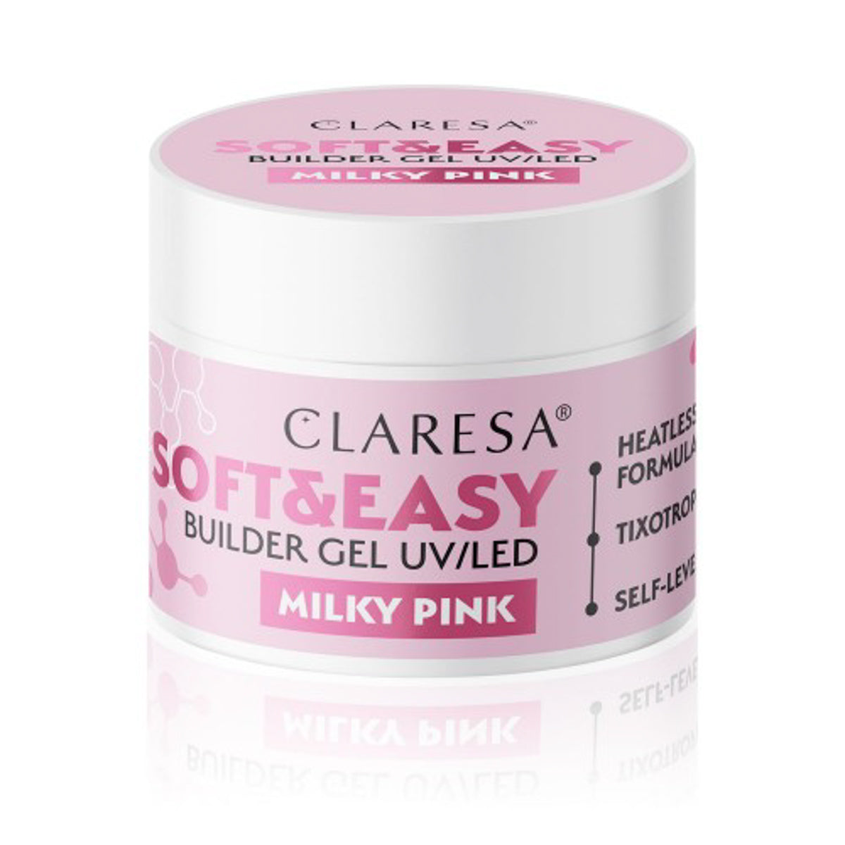 Claresa builder gel Soft & Easy gel milky pink 45g - BVShop