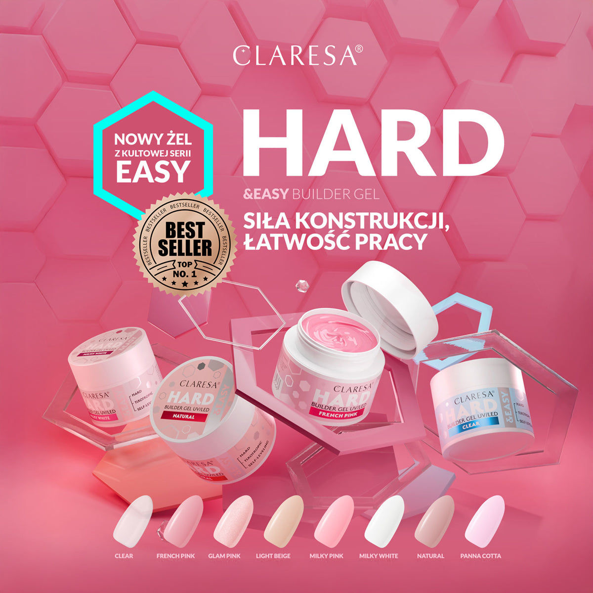 CLARESA HARD&EASY BUILDER GEL CLEAR 12g - BVShop