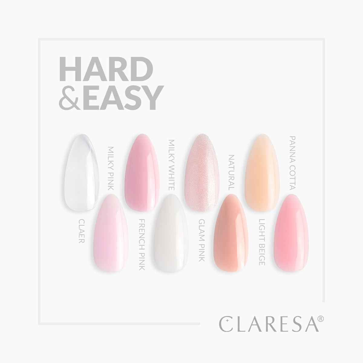 CLARESA HARD&EASY BUILDER GEL MILKY WHITE 12g - BVShop