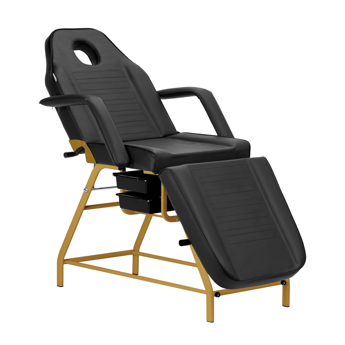 Cosmetic chair 557G with cuvettes black - BVShop