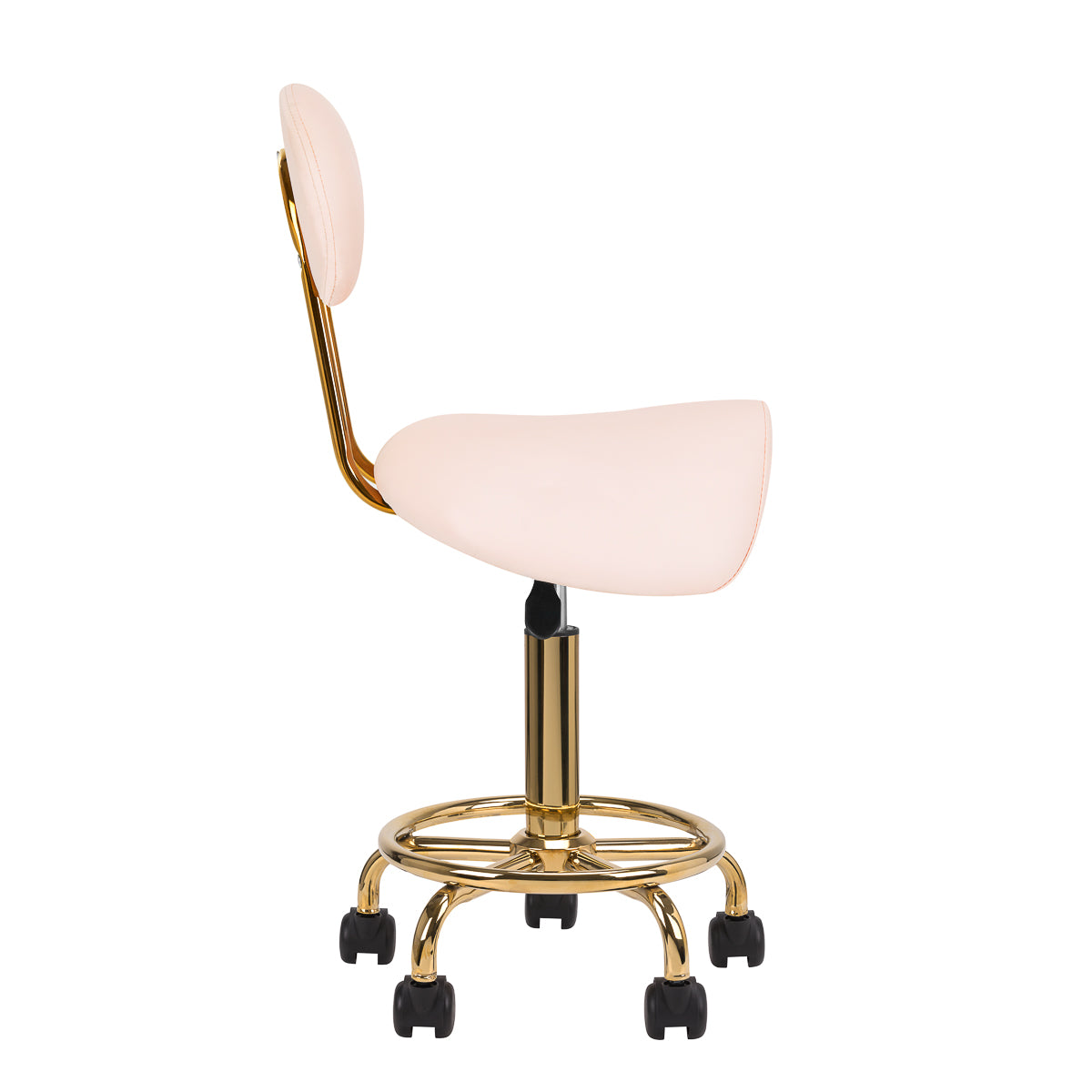 Cosmetic stool 6001-G gold – pink second category - BVShop