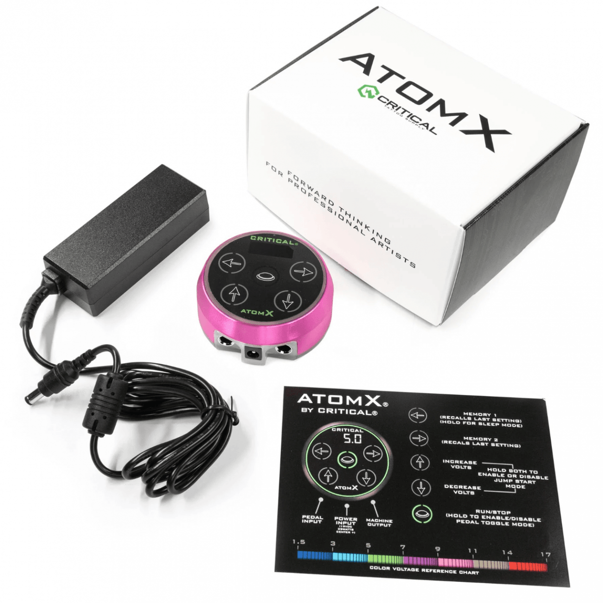 Critical Tattoo Power Supply Atom X Pink - BVShop