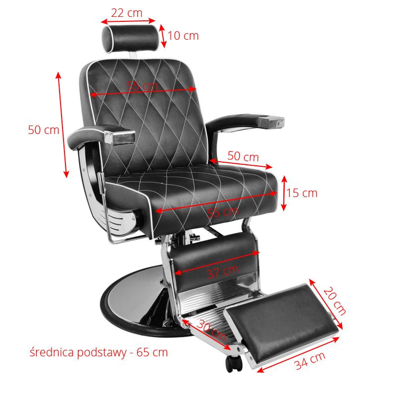 Gabbiano barber chair Imperial burgundy - BVShop
