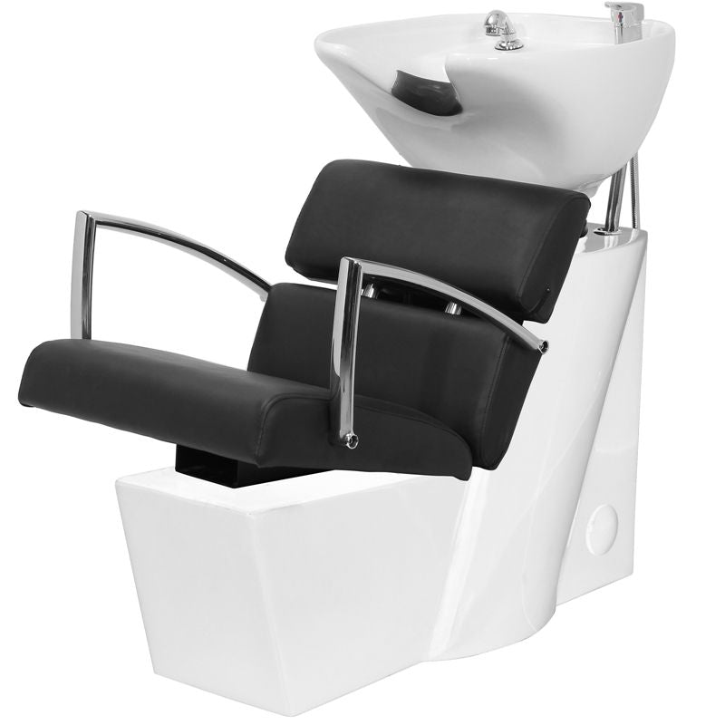 Gabbiano hairdresser wash unit Brussels black - BVShop