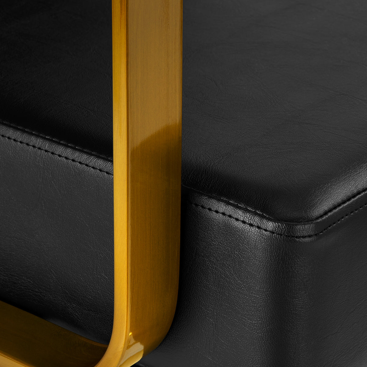 Gabbiano hairdressing chair Genua gold black - BVShop