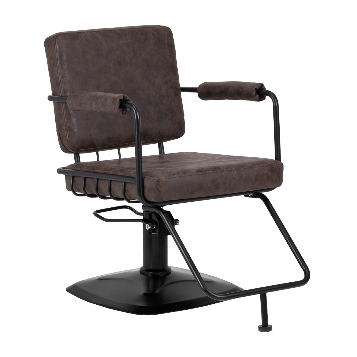 Gabbiano hairdressing chair Katania Loft Old Leather dark brown - BVShop