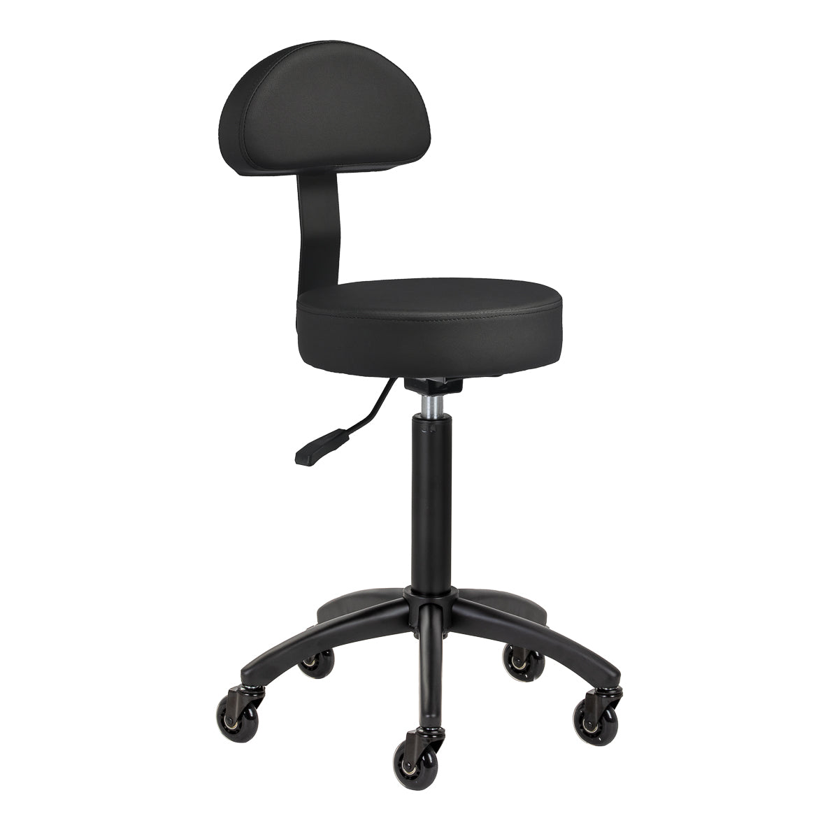 Gabbiano hairdressing stool D026 black - BVShop