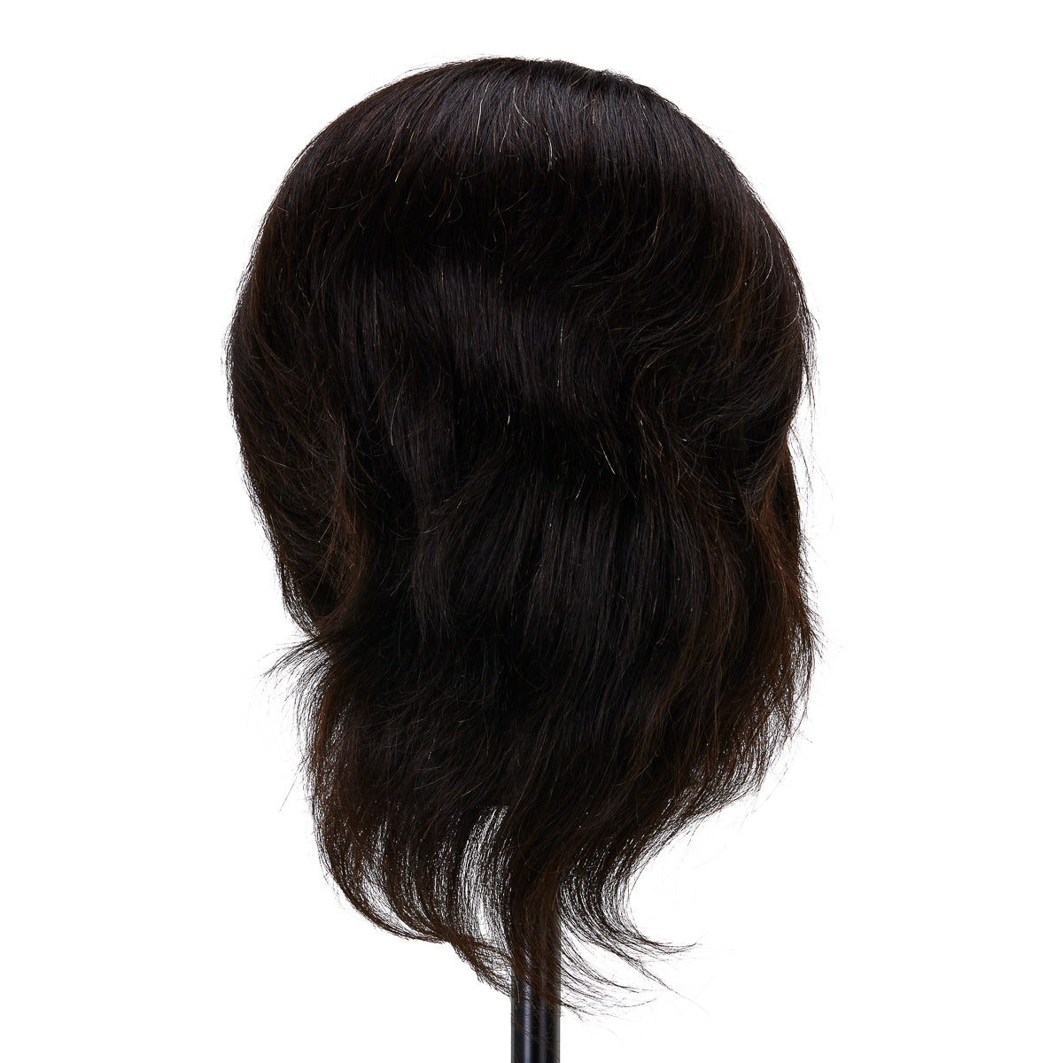 Gabbiano WZ3 hairdressing training head, natural hair, color 1#, length 8" - BVShop