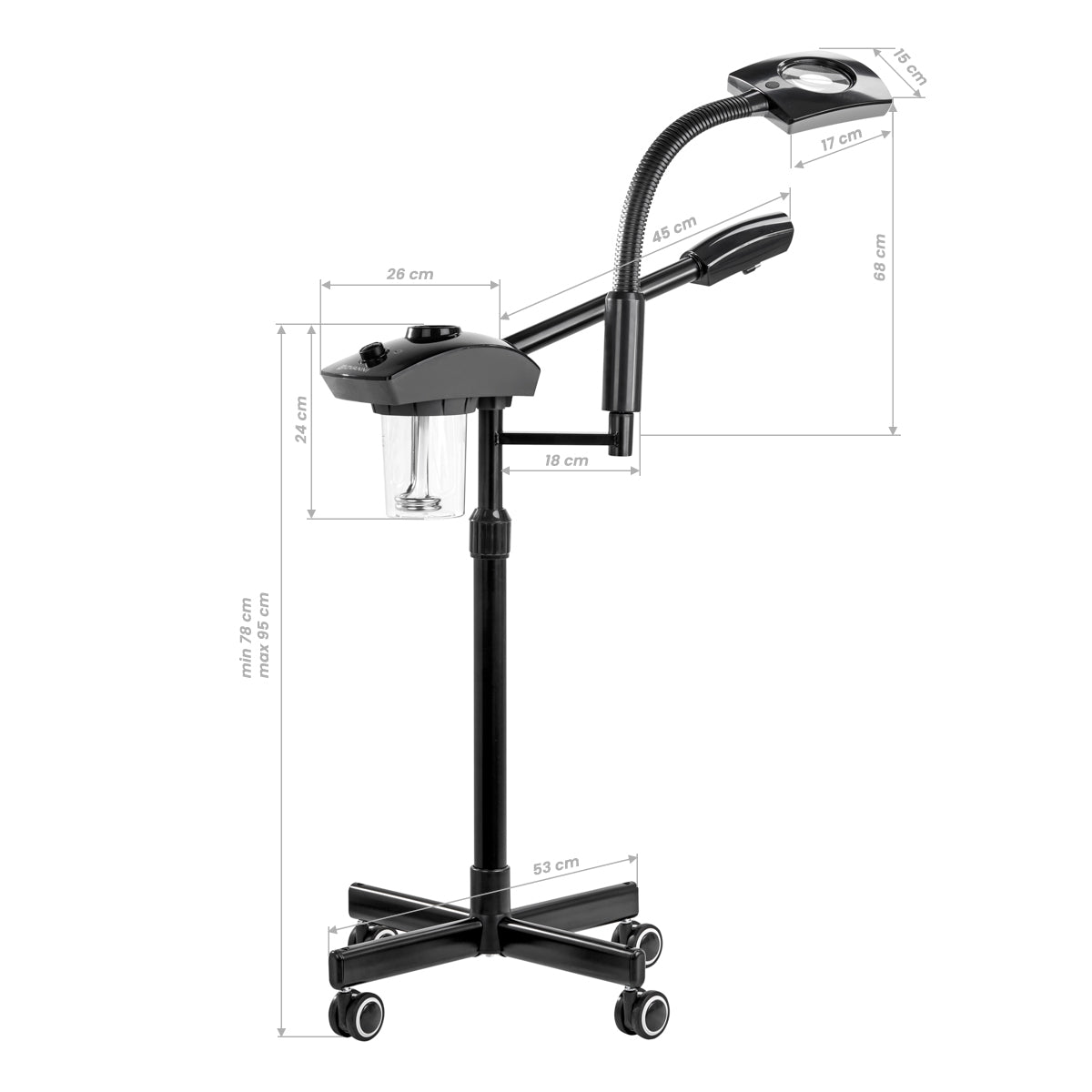 Giovanni vapozon with magnifier lamp D-21 black - BVShop