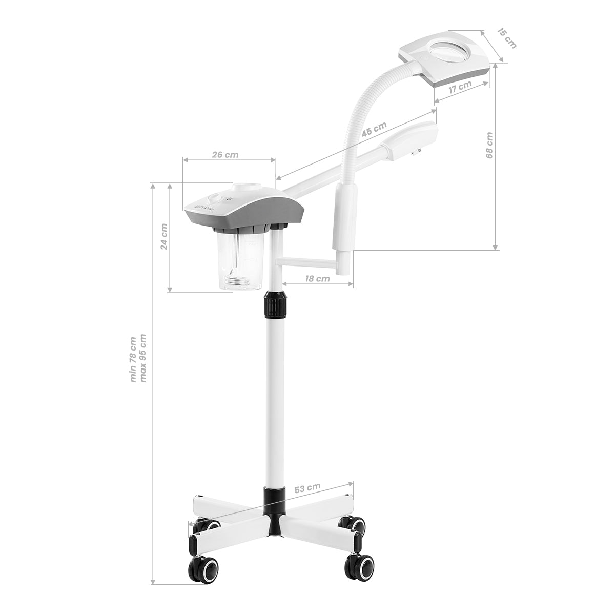 Giovanni vapozon with magnifier lamp D-21 white - BVShop