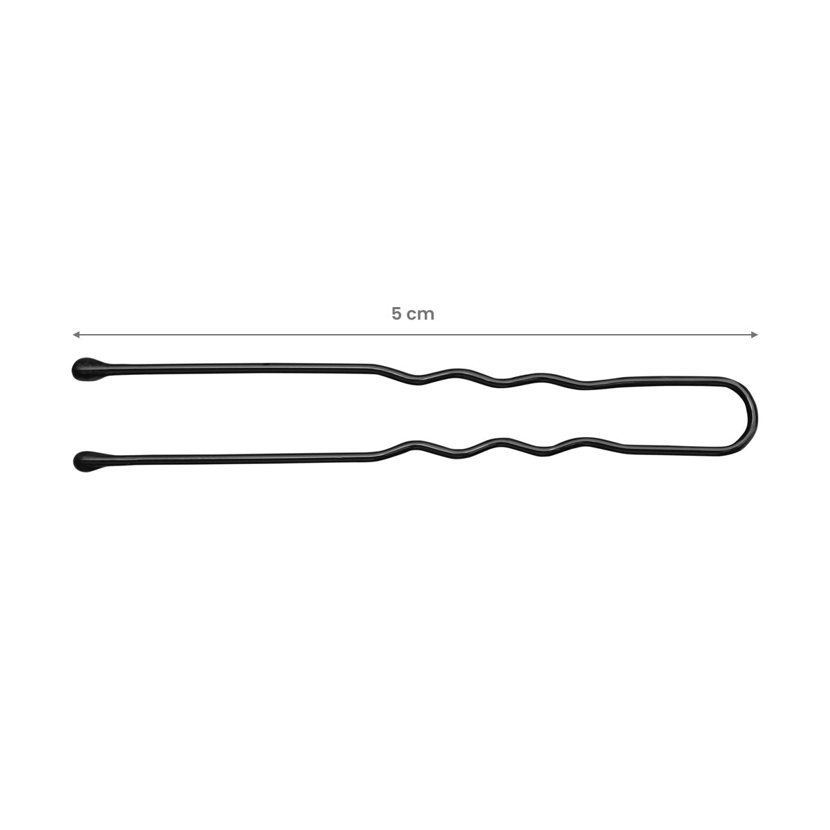 Hairdressing buns for hair e-65 300 pcs 5 cm black - BVShop