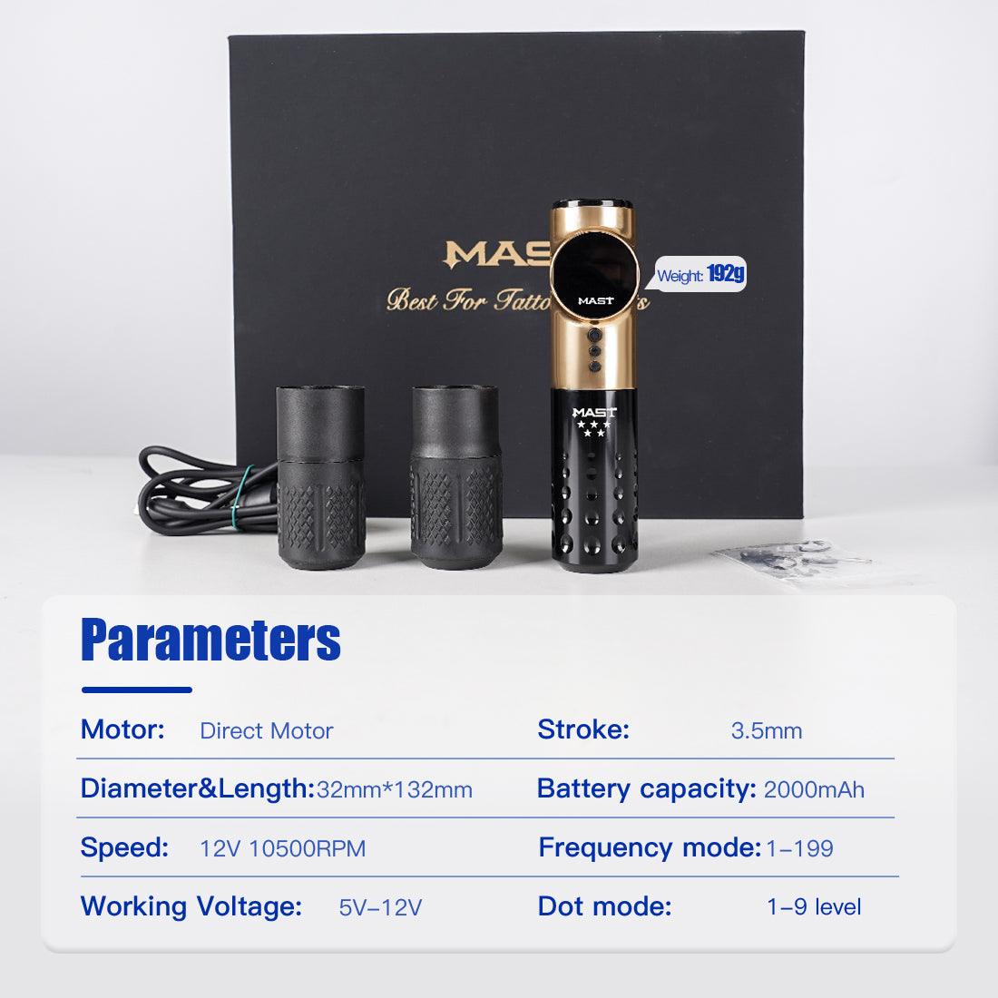 Mast Archer 5 Star Wireless Dotwork Tattoo Machine Pen 3.5mm Stroke - BVShop