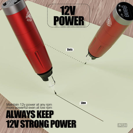 Mast Dragonhawk X8 Wireless Tattoo Machine Pen Green - BVShop