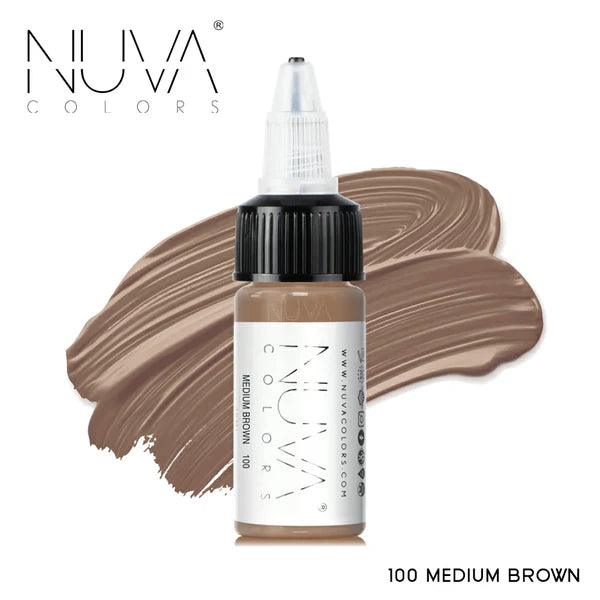 Nuva Colors Eyebrow Pigments 100 MEDIUM BROWN 15ml - BVShop