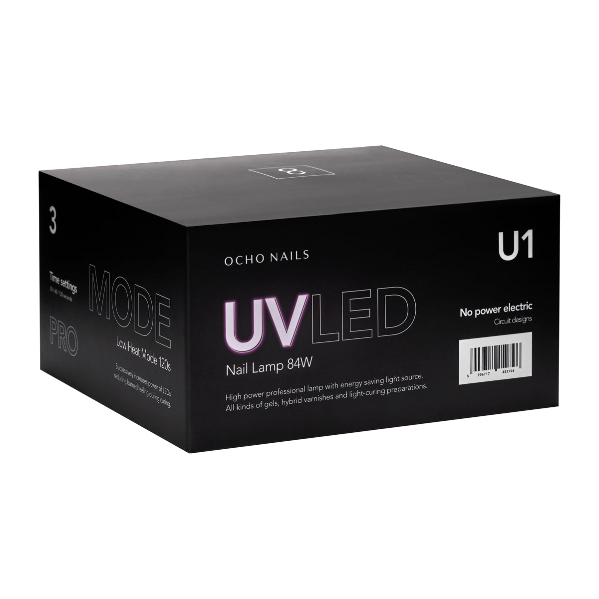 Ocho Nails 8 LED UV lamp black 84W - BVShop