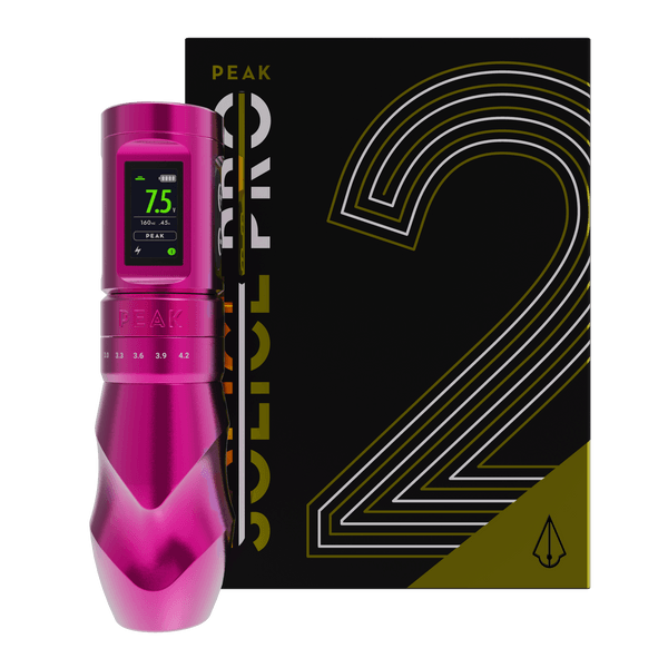 Peak Solice Pro V2 Wireless Tattoo And PMU Machine Matte Pink - BVShop