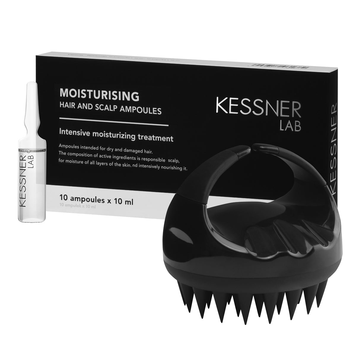 Premium Head Massage Brush and Ampoules Set Kessner Lab Moisturizing - BVShop