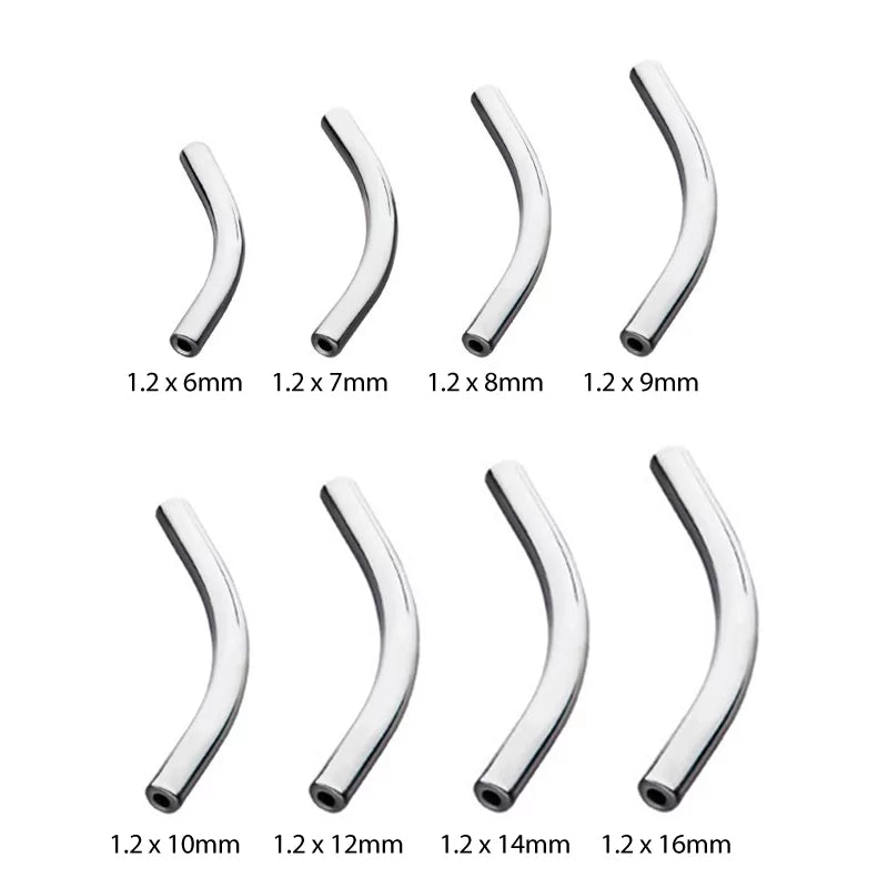 Titano lenktas barbelis auskarams